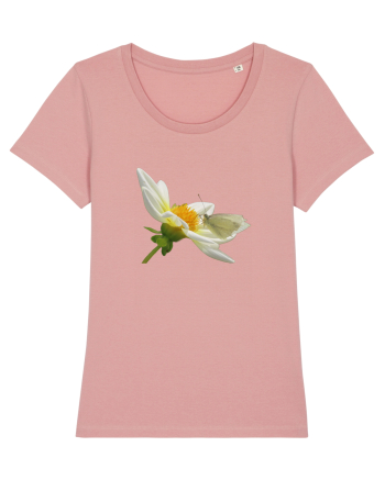 Floare si fluture alb Canyon Pink