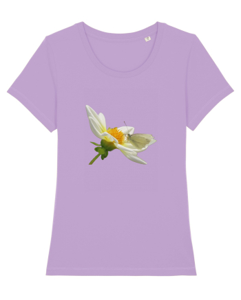Floare si fluture alb Lavender Dawn