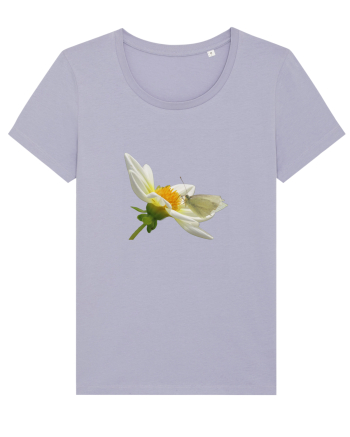Floare si fluture alb Lavender