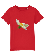 Floare si fluture alb Tricou mânecă scurtă  Copii Mini Creator