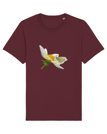 Floare si fluture alb Burgundy