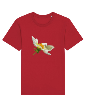 Floare si fluture alb Red