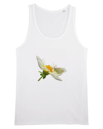 Floare si fluture alb White
