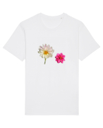 Doua flori Tricou mânecă scurtă Unisex Rocker