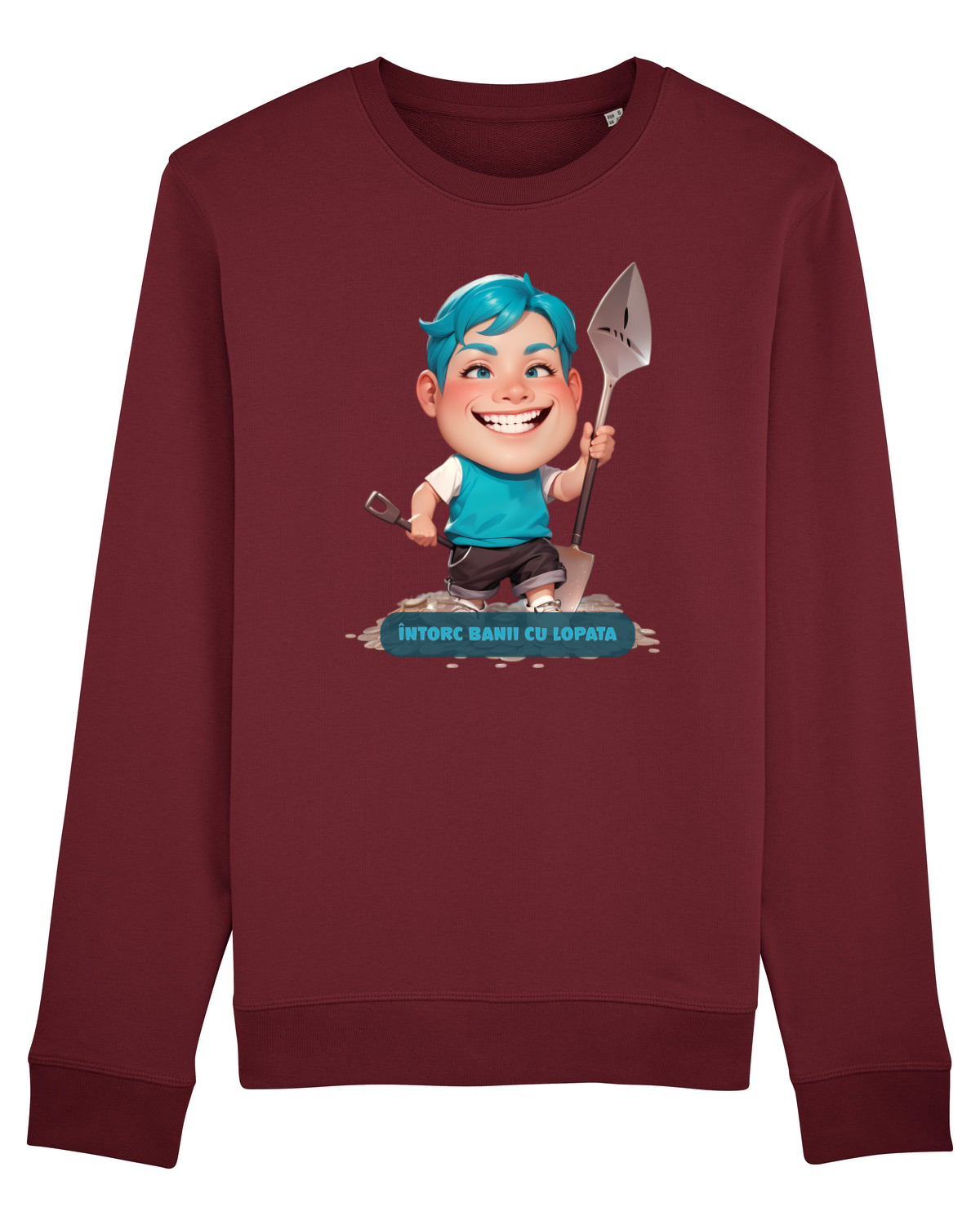 Bluză mânecă lungă Unisex Rise Burgundy