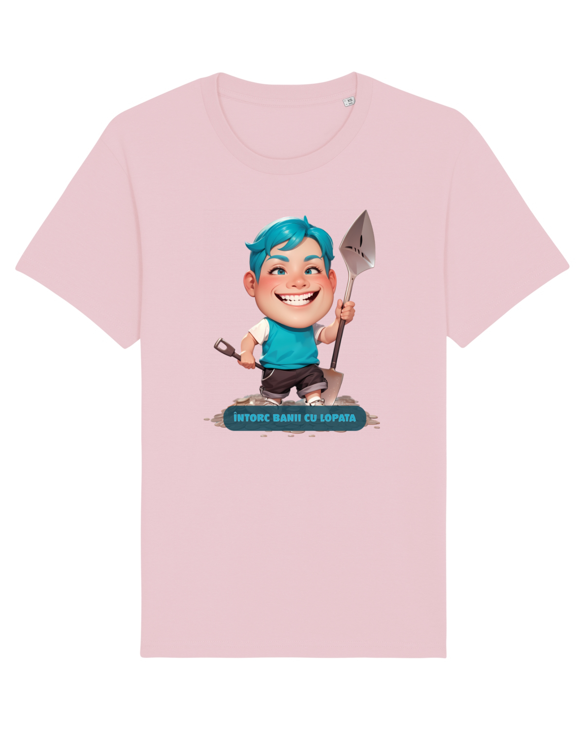 Tricou mânecă scurtă Unisex Rocker Cotton Pink