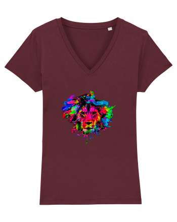Lion Leo in culori Burgundy