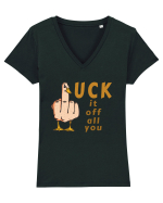 D(F)uck it /off /all /you Tricou mânecă scurtă guler V Damă Evoker