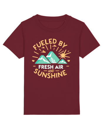 Fueled By Fresh Air And Sunshine (camper) Burgundy