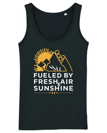 Fueled By Fresh Air And Sunshine (mountain) Black