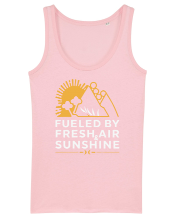 Fueled By Fresh Air And Sunshine (mountain) Cotton Pink