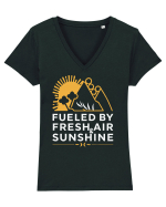Fueled By Fresh Air And Sunshine (mountain) Tricou mânecă scurtă guler V Damă Evoker