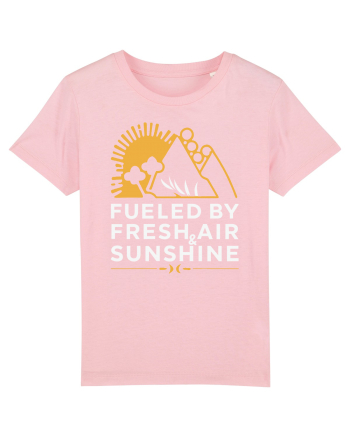 Fueled By Fresh Air And Sunshine (mountain) Cotton Pink