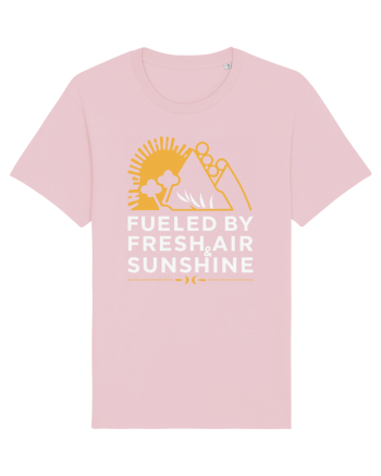 Fueled By Fresh Air And Sunshine (mountain) Cotton Pink