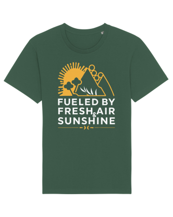 Fueled By Fresh Air And Sunshine (mountain) Bottle Green