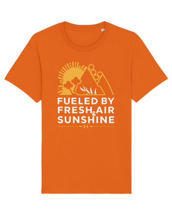 Fueled By Fresh Air And Sunshine (mountain) Bright Orange