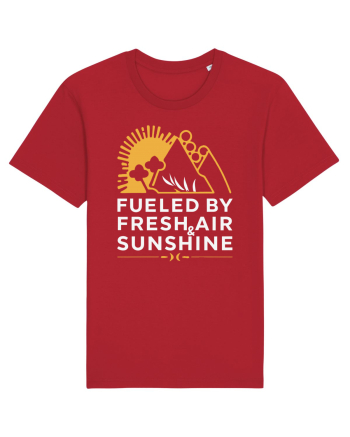 Fueled By Fresh Air And Sunshine (mountain) Red