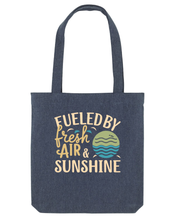 Fueled By Fresh Air And Sunshine (wave) Midnight Blue