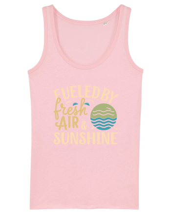Fueled By Fresh Air And Sunshine (wave) Cotton Pink