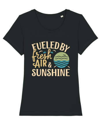Fueled By Fresh Air And Sunshine (wave) Black