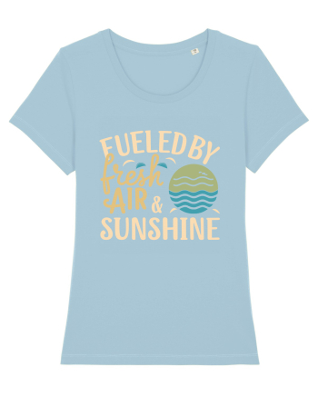 Fueled By Fresh Air And Sunshine (wave) Sky Blue