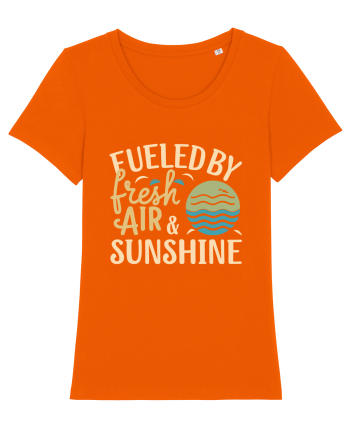 Fueled By Fresh Air And Sunshine (wave) Bright Orange
