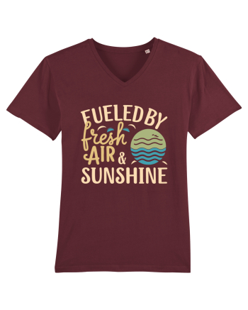 Fueled By Fresh Air And Sunshine (wave) Burgundy