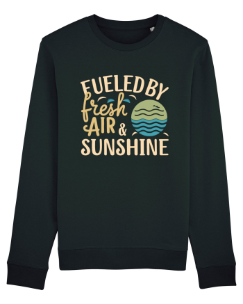Fueled By Fresh Air And Sunshine (wave) Black