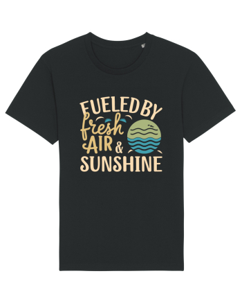 Fueled By Fresh Air And Sunshine (wave) Black