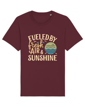 Fueled By Fresh Air And Sunshine (wave) Burgundy