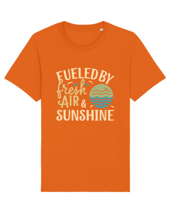 Fueled By Fresh Air And Sunshine (wave) Bright Orange