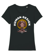 Human Design Tricou mânecă scurtă guler larg fitted Damă Expresser