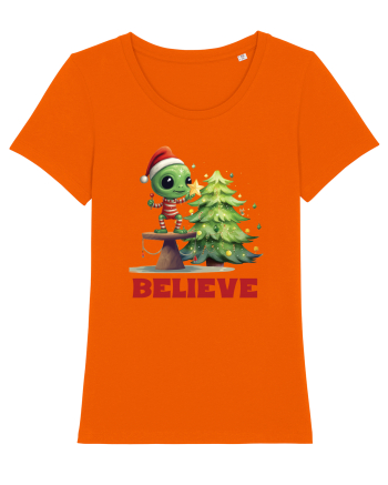 cu extraterestrii de Craciun - Believe Bright Orange