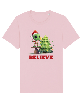 cu extraterestrii de Craciun - Believe Cotton Pink