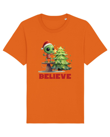 cu extraterestrii de Craciun - Believe Bright Orange