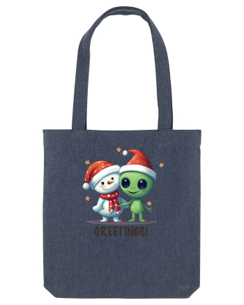 cu extraterestrii de Craciun - Greetings from Outer Christmas Midnight Blue