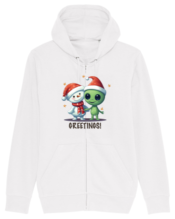 cu extraterestrii de Craciun - Greetings from Outer Christmas White
