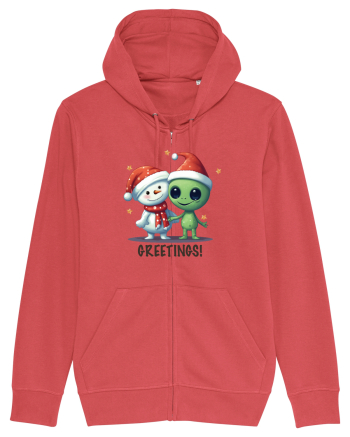 cu extraterestrii de Craciun - Greetings from Outer Christmas Carmine Red