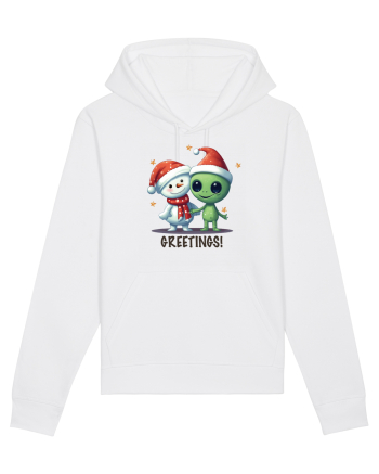 cu extraterestrii de Craciun - Greetings from Outer Christmas White
