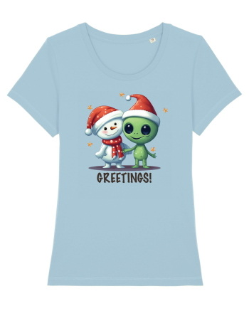 cu extraterestrii de Craciun - Greetings from Outer Christmas Sky Blue