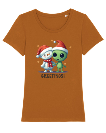 cu extraterestrii de Craciun - Greetings from Outer Christmas Roasted Orange