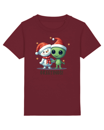 cu extraterestrii de Craciun - Greetings from Outer Christmas Burgundy