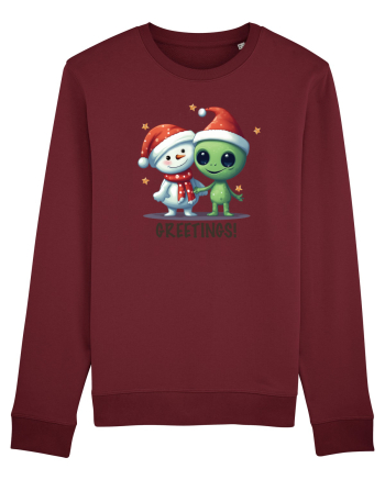 cu extraterestrii de Craciun - Greetings from Outer Christmas Burgundy