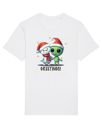 cu extraterestrii de Craciun - Greetings from Outer Christmas White