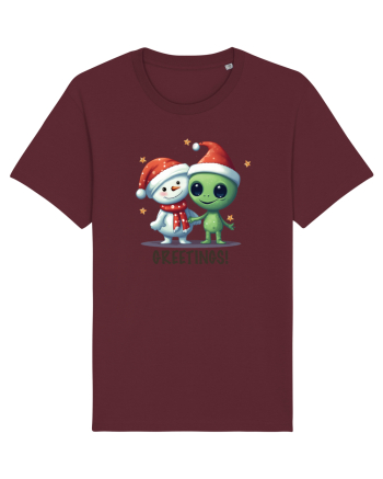 cu extraterestrii de Craciun - Greetings from Outer Christmas Burgundy