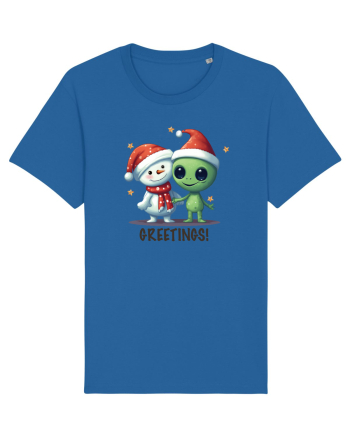 cu extraterestrii de Craciun - Greetings from Outer Christmas Royal Blue
