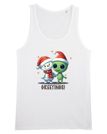 cu extraterestrii de Craciun - Greetings from Outer Christmas White