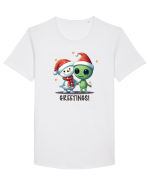 cu extraterestrii de Craciun - Greetings from Outer Christmas Tricou mânecă scurtă guler larg Bărbat Skater
