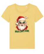 cu extraterestrii de Craciun - Holly jolly dude Tricou mânecă scurtă guler larg fitted Damă Expresser