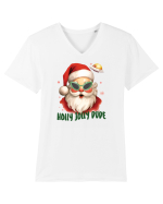 cu extraterestrii de Craciun - Holly jolly dude Tricou mânecă scurtă guler V Bărbat Presenter